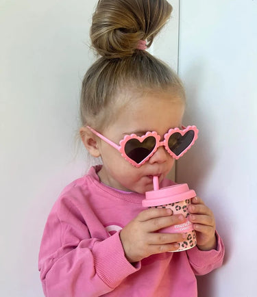 Leopard Print Babychino Cup 120ml with Straw